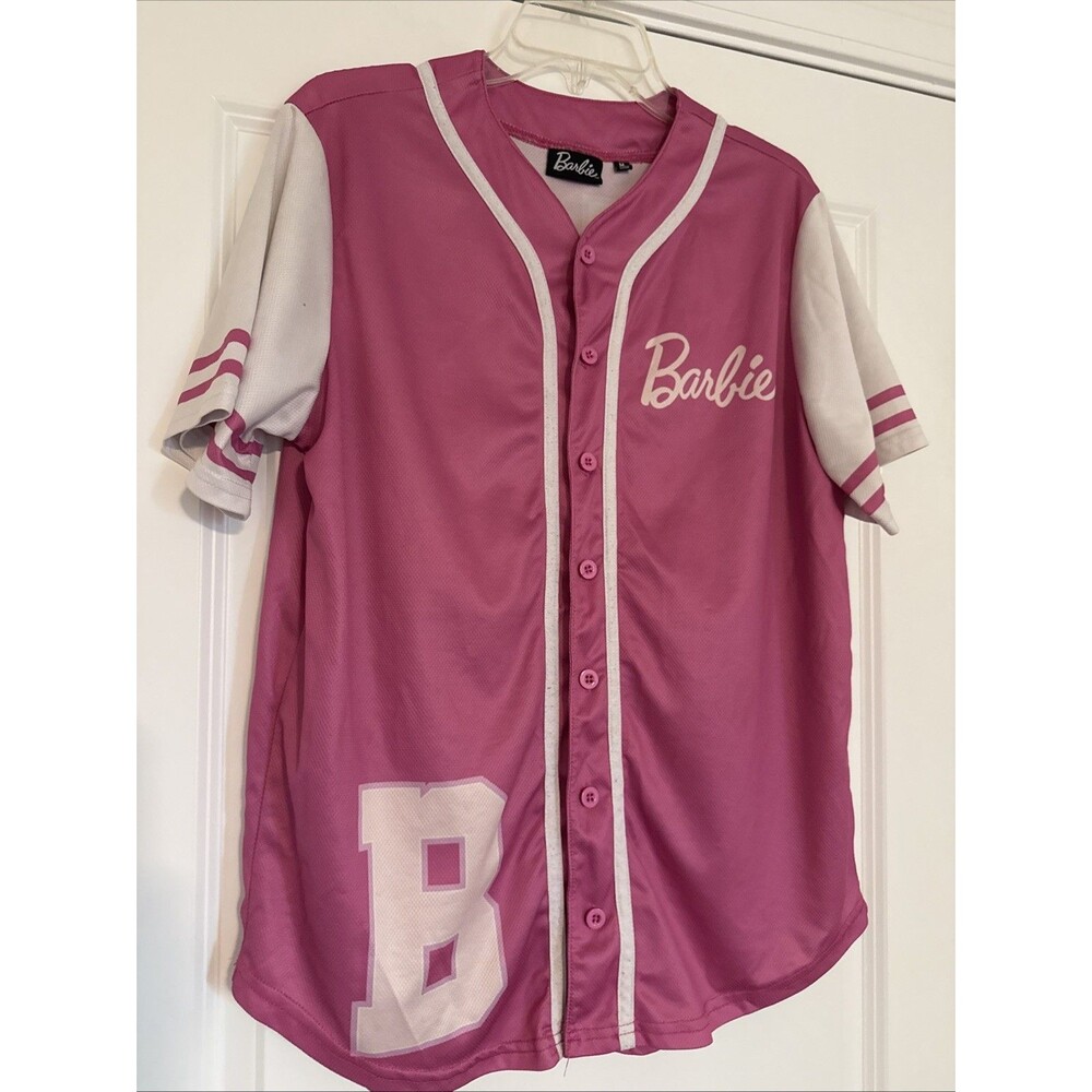 Barbie #59 Pink Baseball Jersey Shirt JUNIOR'S MEDIUM